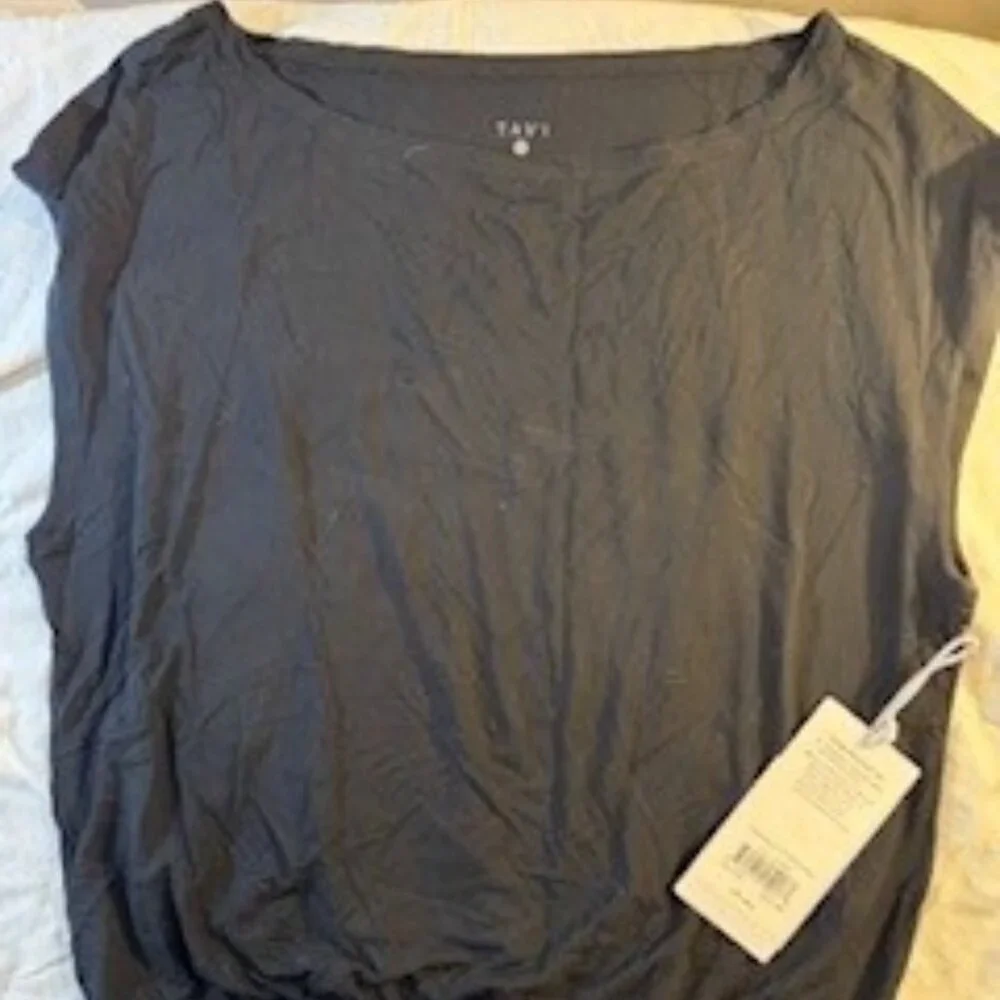 TAVI Voyage Boatneck Tee - Black - NWT